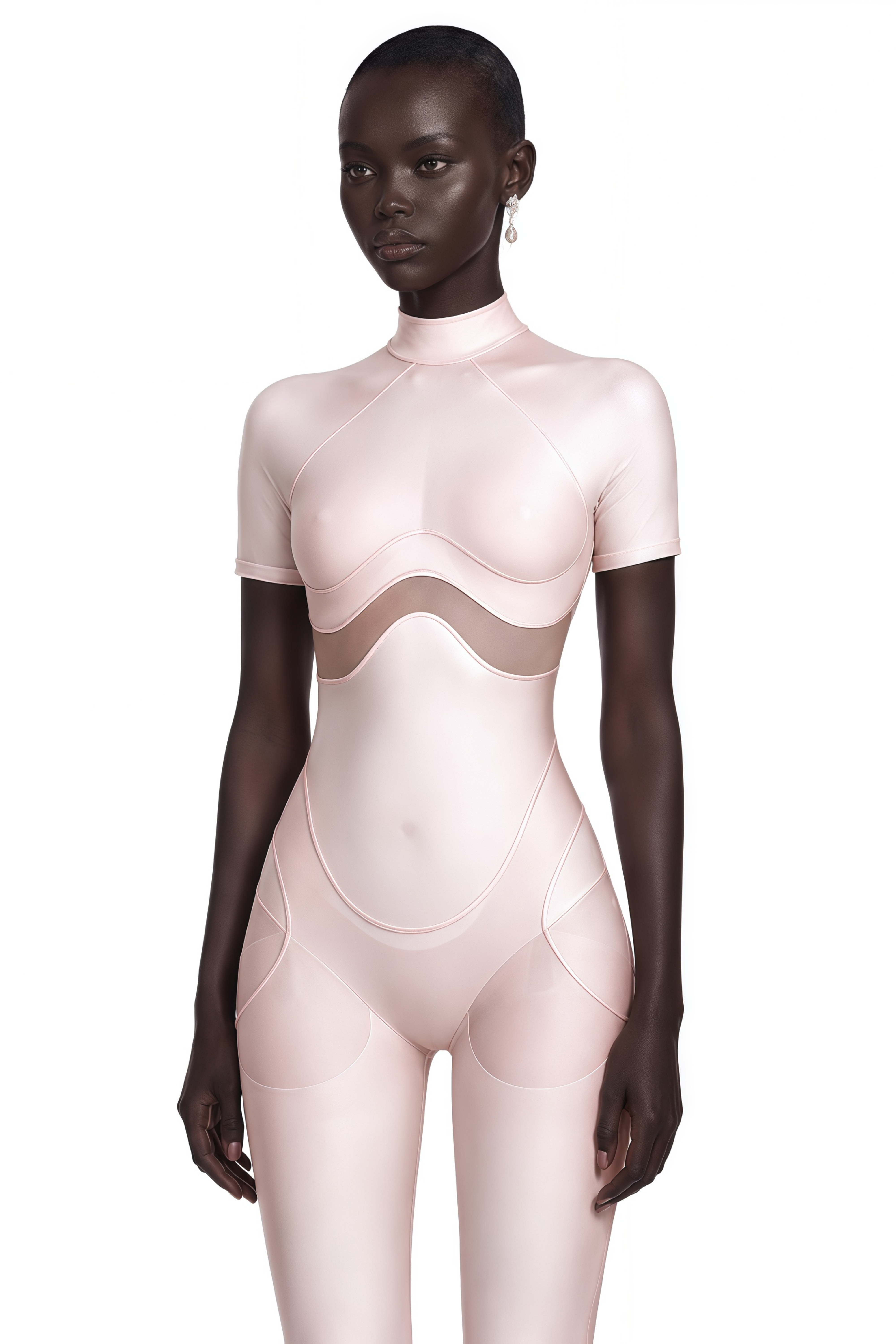 Zéro Pink Short Sleeve Catsuit