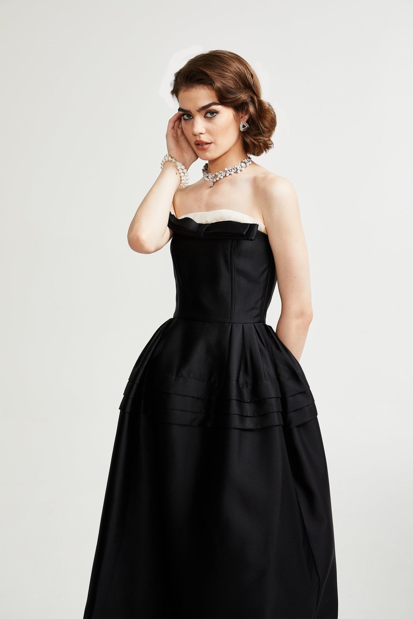 Felisara black bowknot midi dress – Miss Rosier - Women's Online