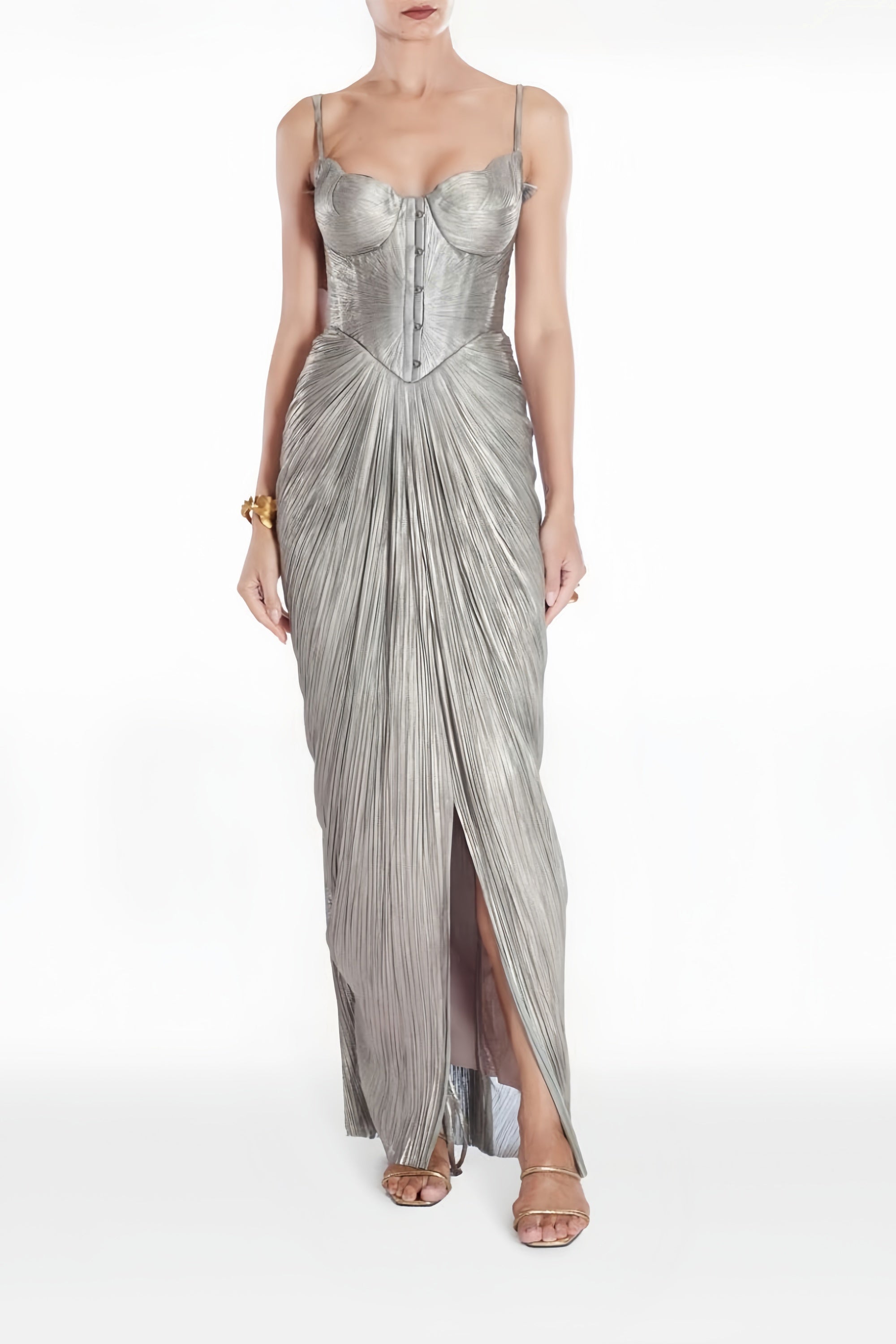 Gathered Bustier Gown