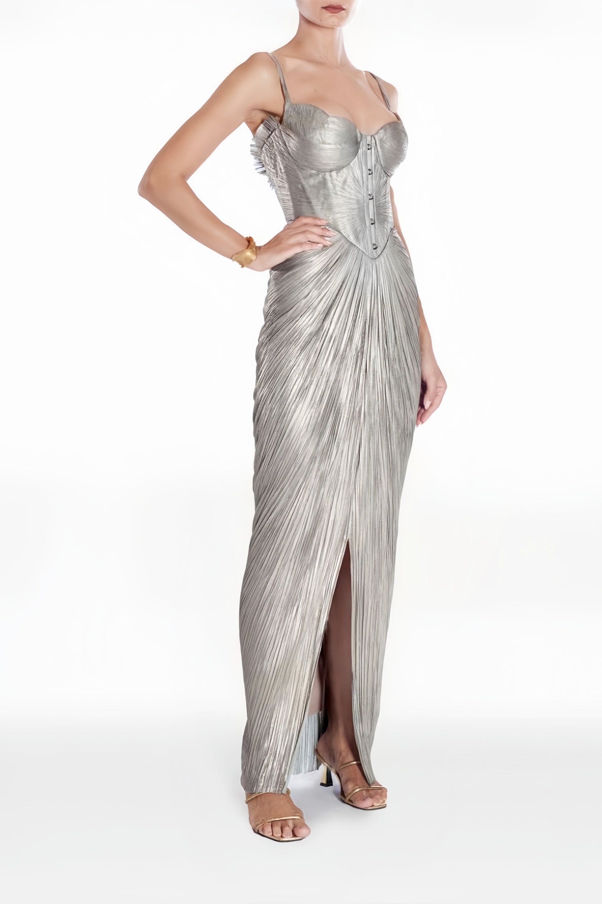 Gathered Bustier Gown