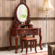 31"L Vanity Table, for Bedroom Preparation, Design: Makeup Vanity & Stool with Personal Preparation Surface