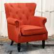 Accent Chair 11 Color Options, for Lounge Seating, Cotton and Linen or Oiled Leather Upholstery Material Options with Individual Seating Format