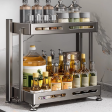 Storage Rack, 16"L x 9"W x 16"H or 16"L x 9"W x 24"H Size Options, Two Height Configurations for Countertop Organization