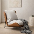 Accent Chair with Pillow Cushion, Flannel Upholstery, Black Metal Legs, Multiple Color Options
