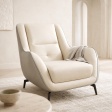 Accent Chair Tech Cloth or Anti Cat Scratch Leather Upholstery Material Options, 11 Color Options with Individual Seating Format, for Lounge Seating