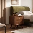 16" Nightstand, 2 Finish Options with Bedside Storage Format, for Bedroom Storage