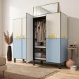 49", Wardrobe, 8 Color Options with 49"–80" Width Options, for Bedroom Clothing Storage, Standard or Long Garment Hanging Configuration Options