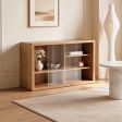 Display Cabinet, Fluted Glass Door Material, for Display Storage, Display Storage Cabinet, Display Storage Format