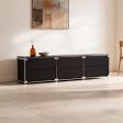 TV Stand 12 Configuration Options, 3 Size Options with Television Component Placement, for Media Storage
