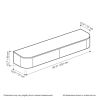 Wall Mounted Solid Wood TV Stand with Cabinet Storage（副本产品）