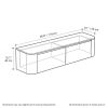 Wall Mounted Solid Wood TV Stand with Cabinet Storage（副本产品）
