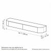Wall Mounted Solid Wood TV Stand with Cabinet Storage（副本产品）