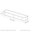 Wall Mounted Solid Wood TV Stand with Cabinet Storage（副本产品）