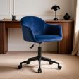 Upholstered Swivel Office Chair with Five-Star Base for Home Office and Workspace Seating