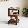 End Table, Side Surface Placement with 4 Size Options, 3 Tabletop Material Options, for Living Room Use