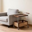 4 Color Options, End Table, Rattan Basket Configuration, Side Surface Placement, for Living Room Use