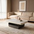 43" Coffee Table, Sintered Stone or Wood Top Material Options, Center Surface Placement, for Living Room Use