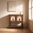 Solid Wood Accent Storage Cabinet Collection with Two Doors, Open Bottom Shelf, Wood Top and Three Decorative Finish Options