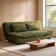 Convertible Upholstered Sofa Bed Collection with Adjustable Back, Four Lengths and Corduroy or Faux Leather