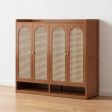 6 Size Options, Shoe Cabinet, Rattan or Louvered Door Style Options, 4 Configuration Options, for Entryway Shoe Storage