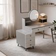 3 Size Options Vanity Table, Extendable or Standard (2 Drawers & 1 Door) Configuration Options, 3 Seating Selection Options