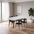 Faux Marble Dining Table and Chair Set Collection with Three Table Sizes, Two Finishes and Four Configurations