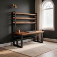 Computer Desk 6 Configuration Options, 31"–55" Desktop Dimensions Options with 5 Finish Options, for Home Office Work