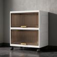 Rolling Polypropylene Shoe Storage Cabinet Collection with Flip-Front Tiers, Three Widths and Five Heights