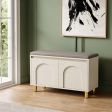 Entryway Shoe Storage Bench Collection with Cushioned Seat, Shelves and Four Width Options