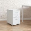 Sleek Steel Storage Cabinet with Rolling Wheels, Multi-Drawer Organizer for Home Office & Living Spaces