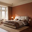 Upholstered Floating Bed Frame Collection with Tufted Headboard, Solid Wood Platform, Six Mattress Sizes and Optional LED Lighting
