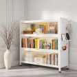 Bookcase, 14"–47" Width Options, for Display Storage, 2 Finish Options, 4-Tier with Pegboard or 4-Tier Configuration Options