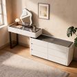 Vanity Table, Personal Preparation Surface with 3 Design Options, for Bedroom Preparation, 2 Color Options