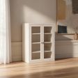 Display Cabinet Tempered Glass or Fluted Glass Door Material Options, for Display Storage, 2 Finish Options with Display Storage Format