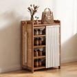 20" Shoe Cabinet, 4 Number Of Tiers Options, Shoe Organization Format, for Entryway Shoe Storage