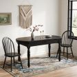 47", Dining Table, Dining Surface Format with 47"–59" Size Options, for Dining Spaces, 2 Finish Options
