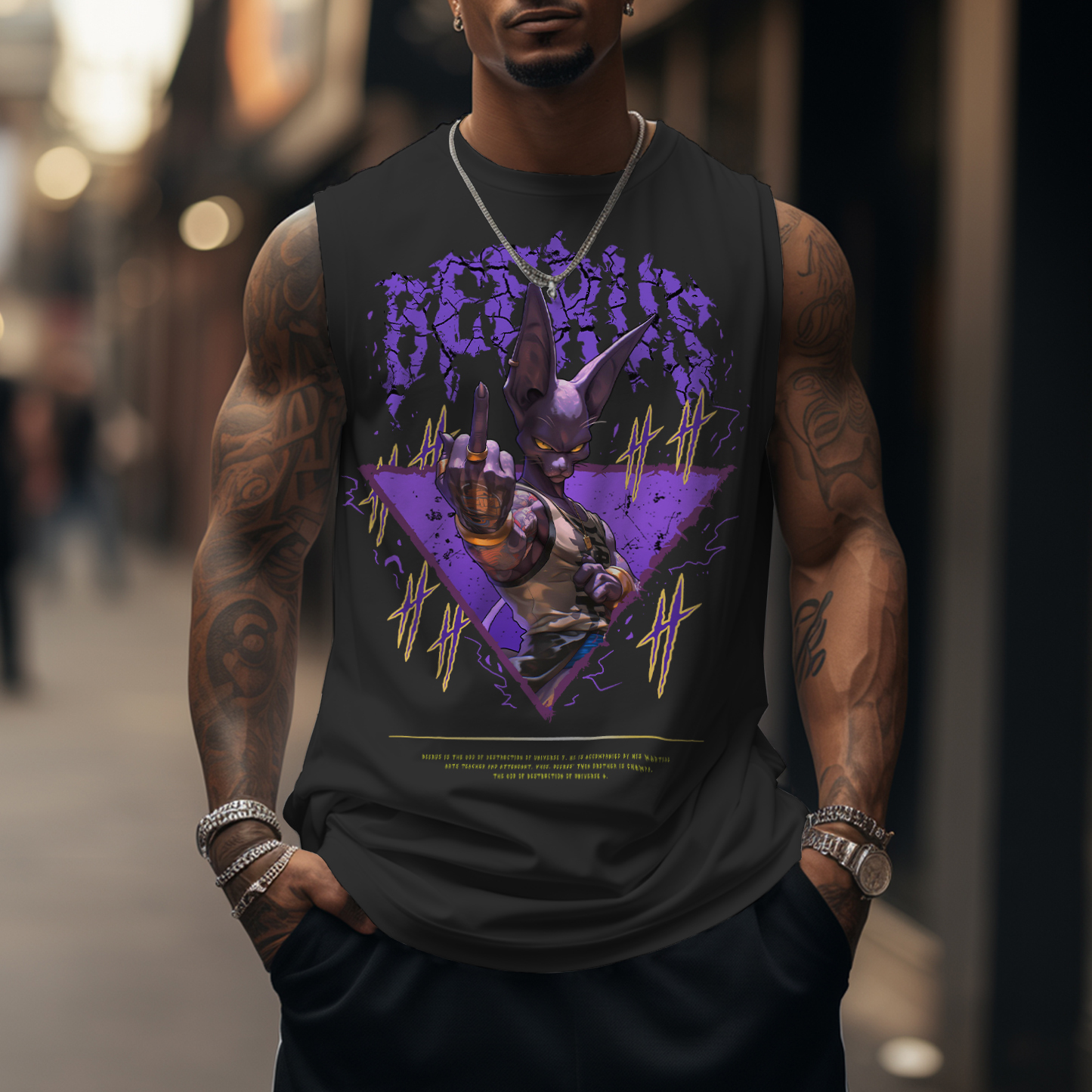 Unisex Anime Sleeveless Tank Top