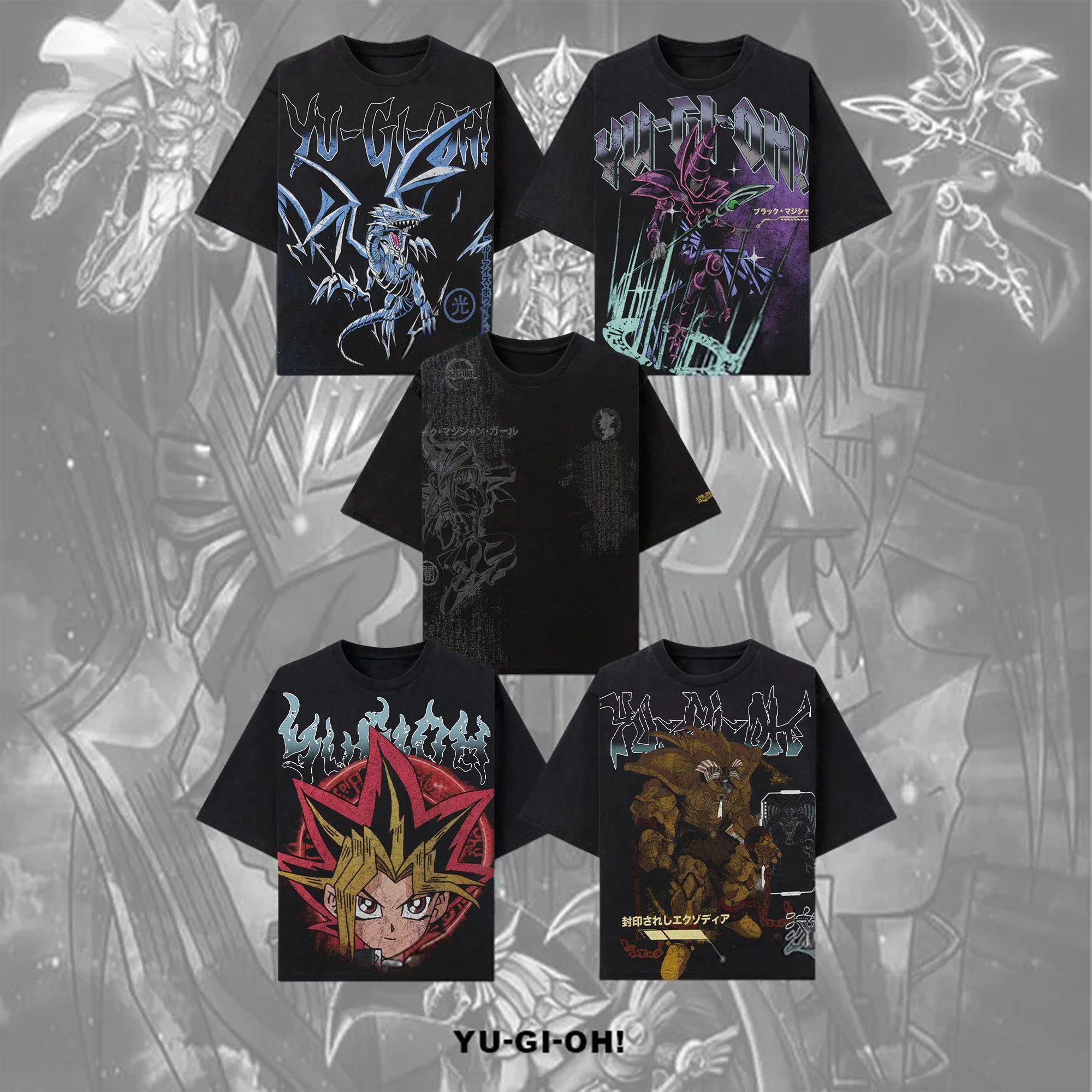 Unisex Anime Inspired Vintage T-Shirt丨Yu-Gi-Oh!-AnimeClothe