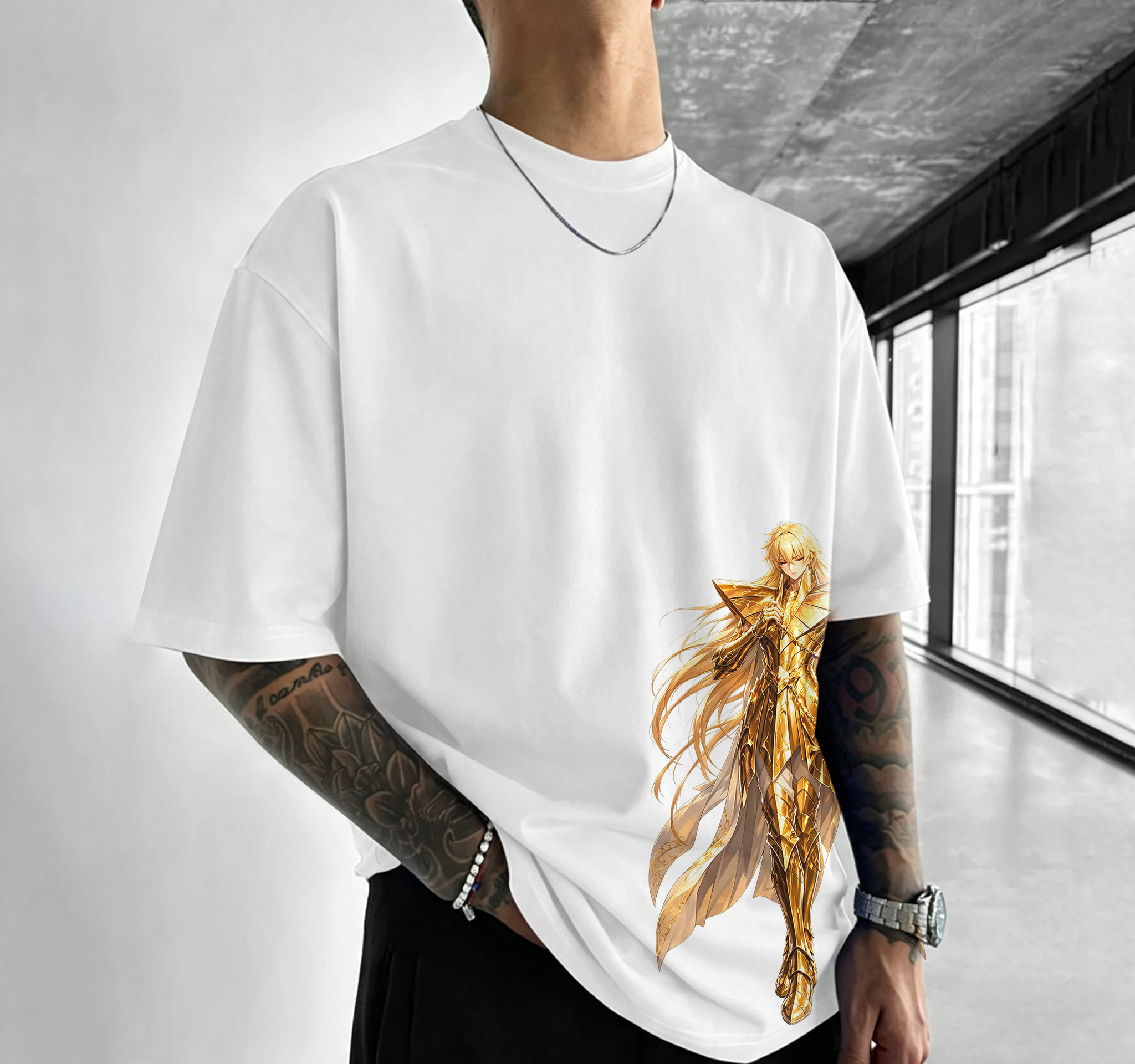 Virgo Gold Saint Seiya Unisex Anime Inspired Vintage T-Shirt