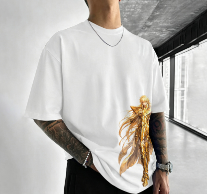 Virgo Gold Saint Seiya Unisex Anime Inspired Vintage T-Shirt