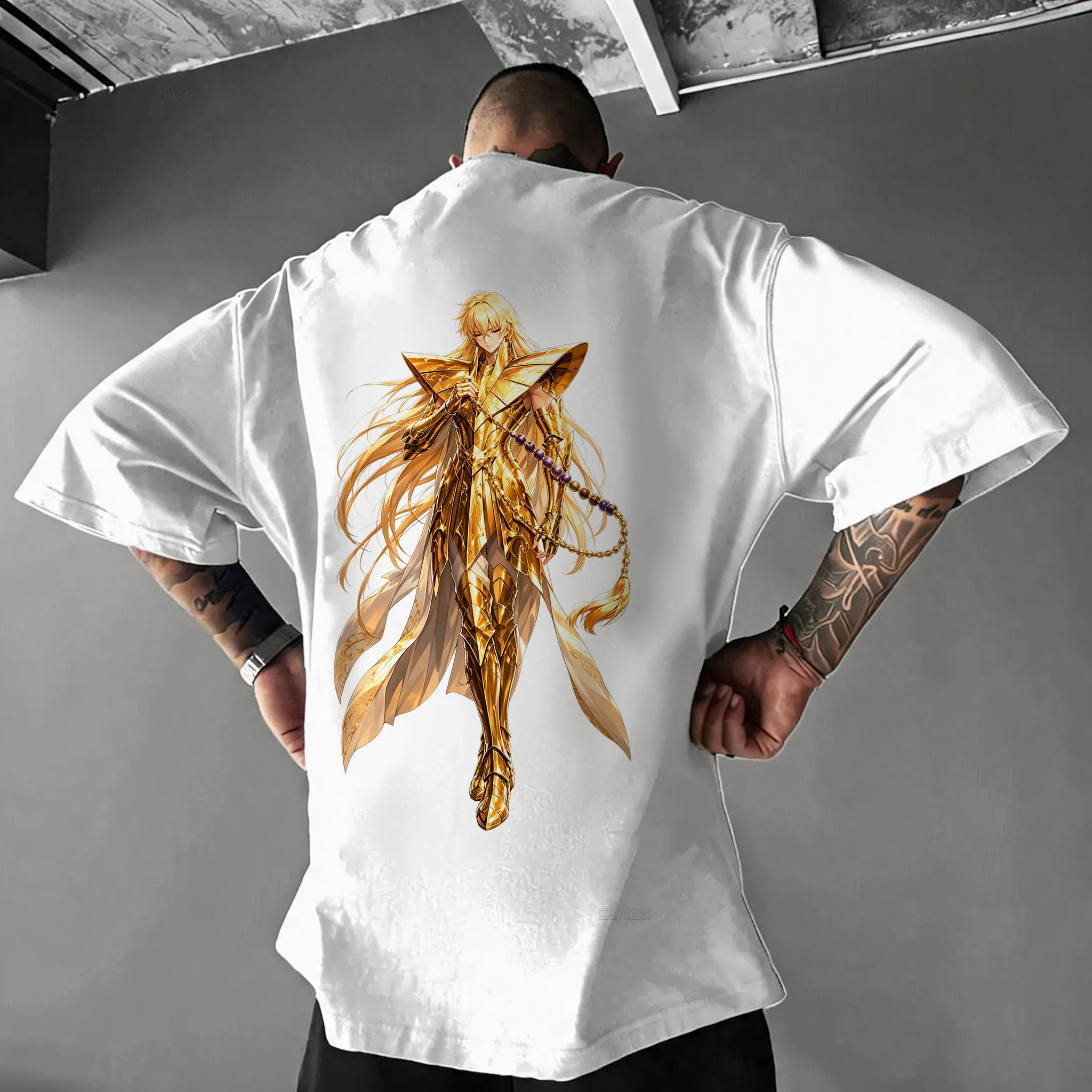 Virgo Gold Saint Seiya Unisex Anime Inspired Vintage T-Shirt