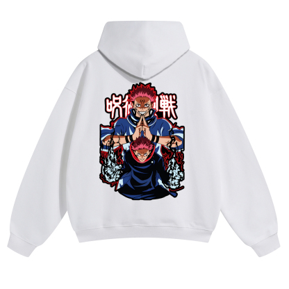 Oversized Unisex Jujutsu Kaisen Anime Print Hoodie-AnimeClothe