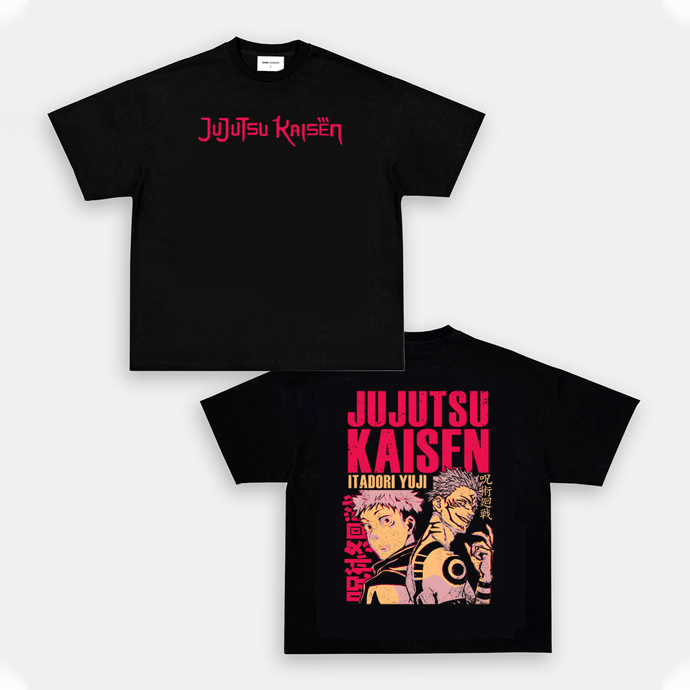 Oversized Unisex Jujutsu Kaisen Anime Print T-Shirt-AnimeClothe