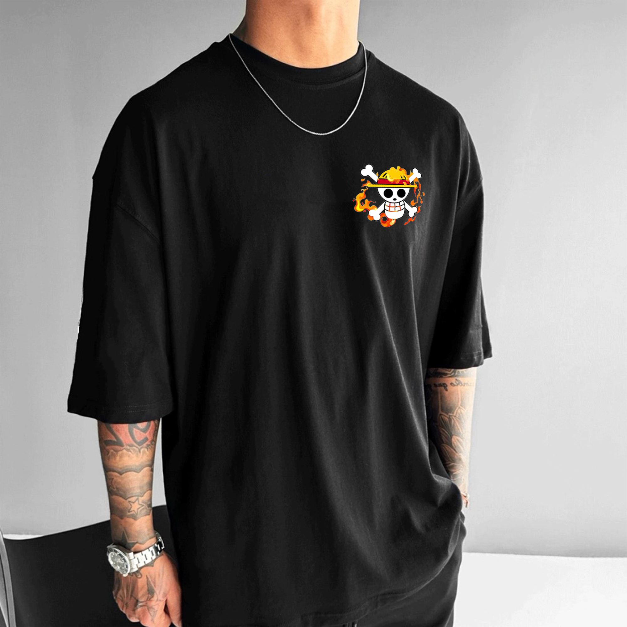 Unisex Vintage T-shirt | Borussia Dortmund x One Piece-AnimeClothe