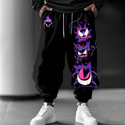 cartoon men's casual trousers-AnimeClothe