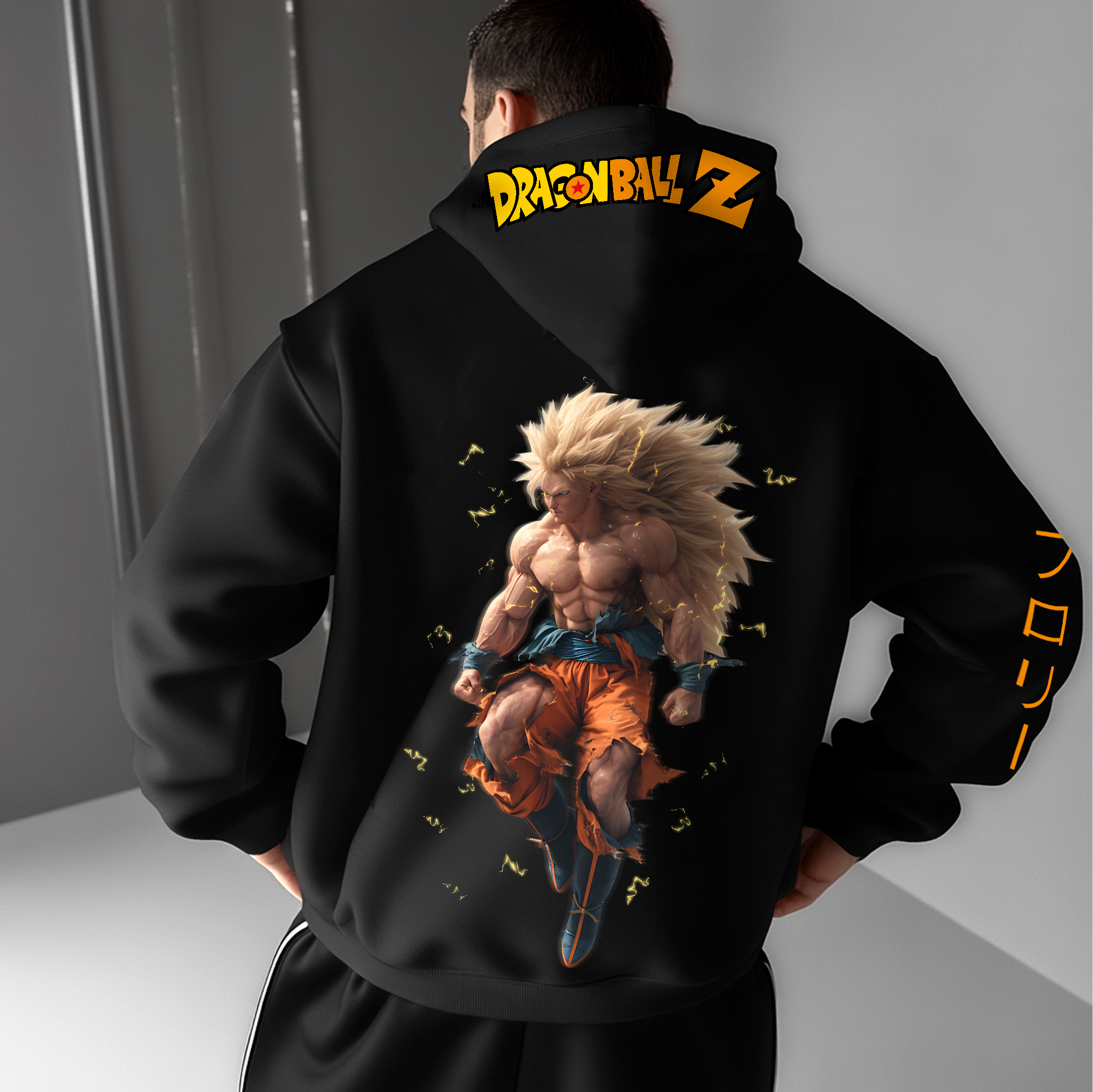 Unisex Anime Print  Casual Oversized Hoodie-AnimeClothe