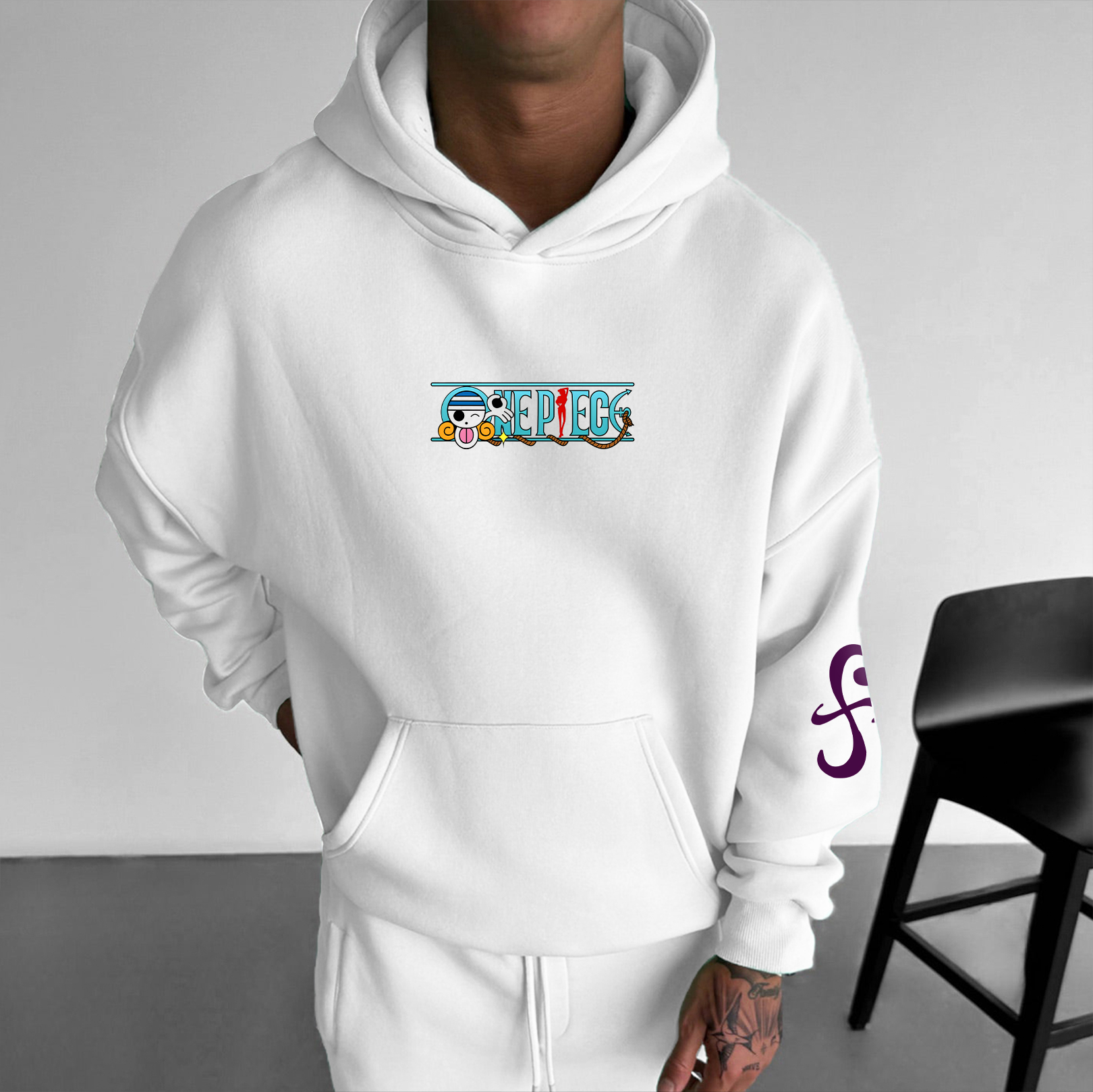 Unisex Oversized Anime Print Hoodie |