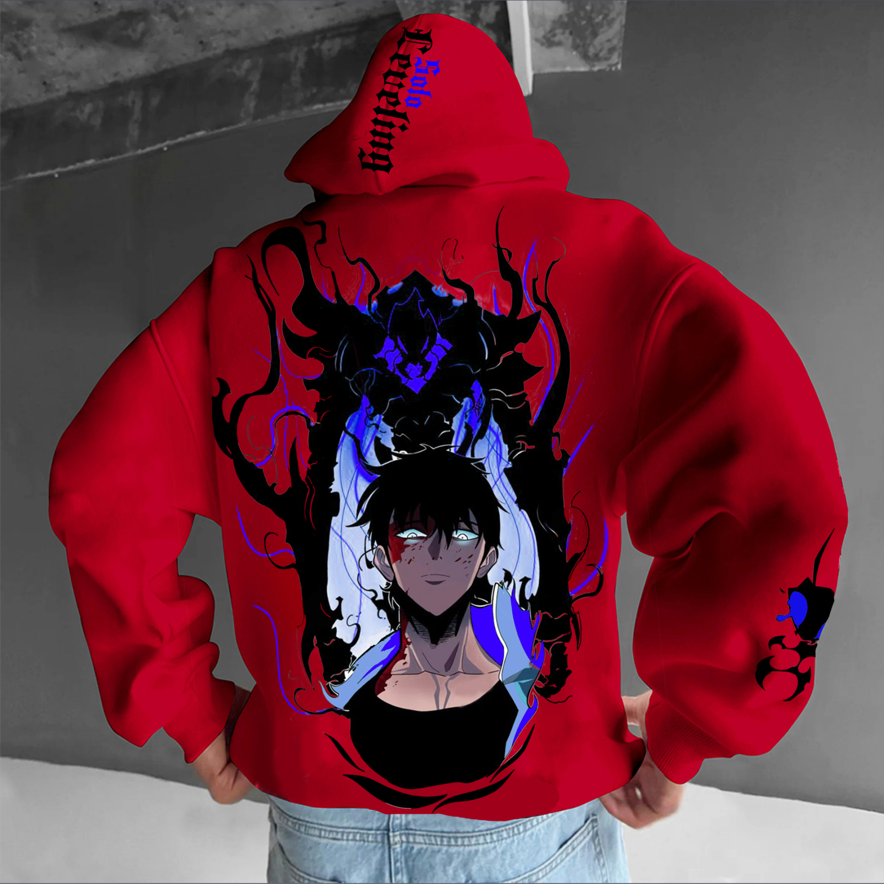 Unisex ' Solo Leveling ' Anime Graphic Streetwear Vintage Hoodie