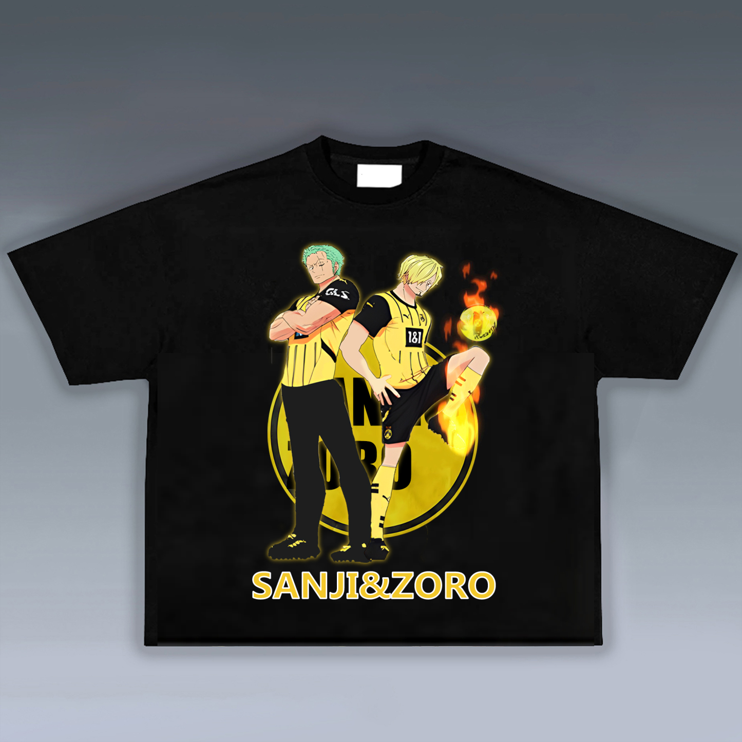 Unisex Vintage T-shirt | Borussia Dortmund x One Piece-AnimeClothe