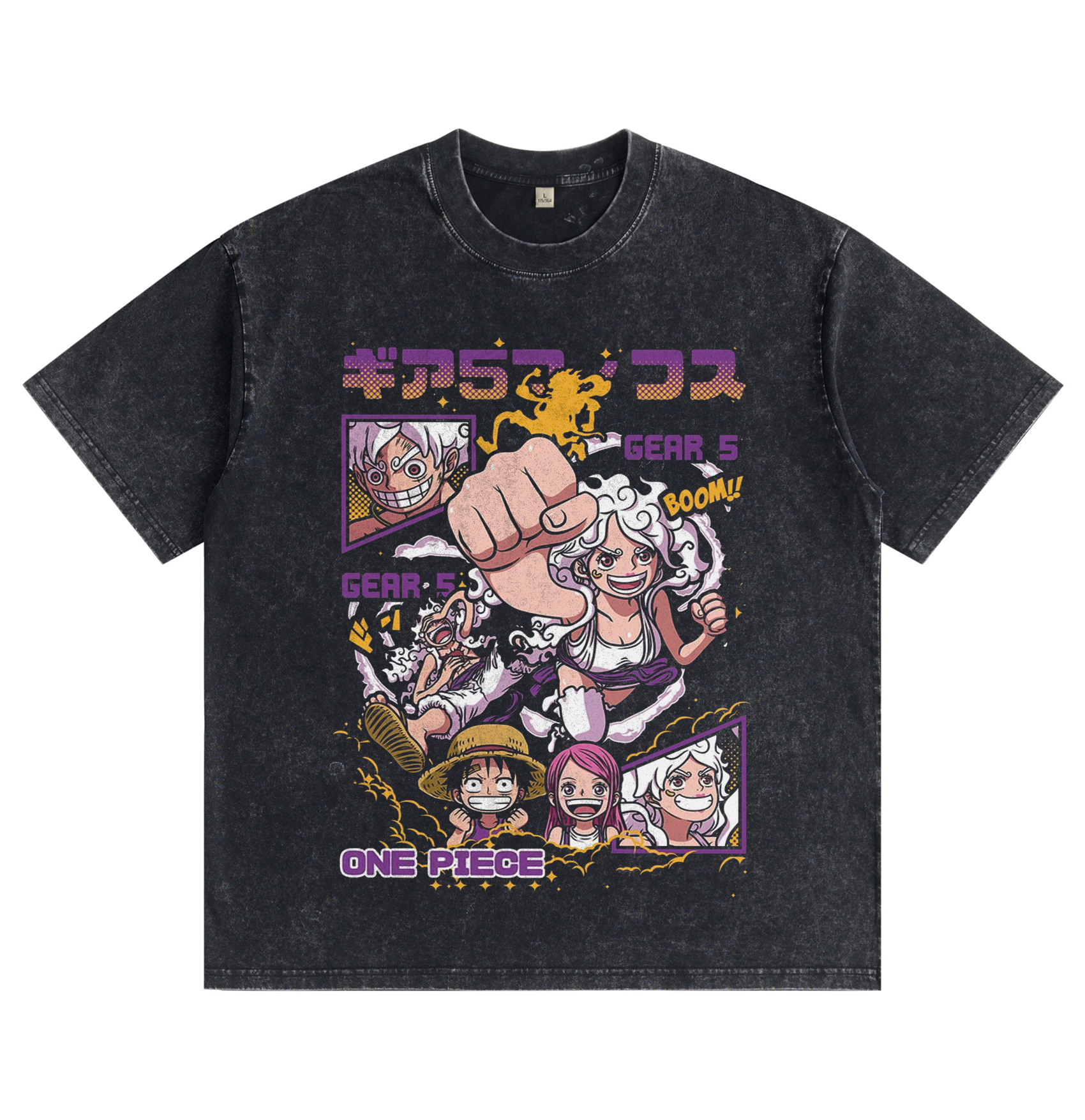 One Piece Luffy and Bonney washed T-shirts